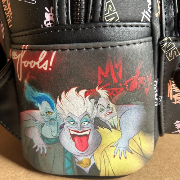 Loungefly Disney Villains Maleficent Ursula Cruella Scar Hades Mini Backpack - Picture 8 of 10